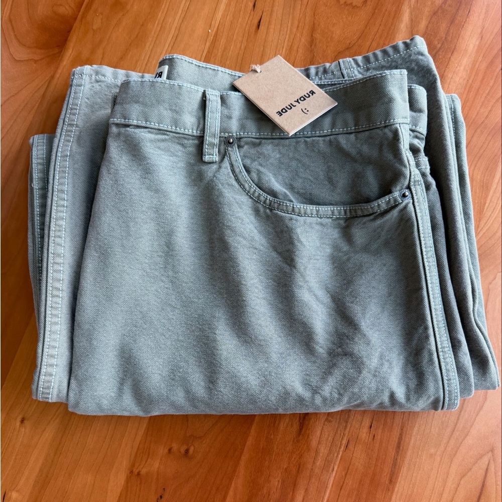 NWT Rudy Jude Canvas Roper Jeans - Sage - Size 7